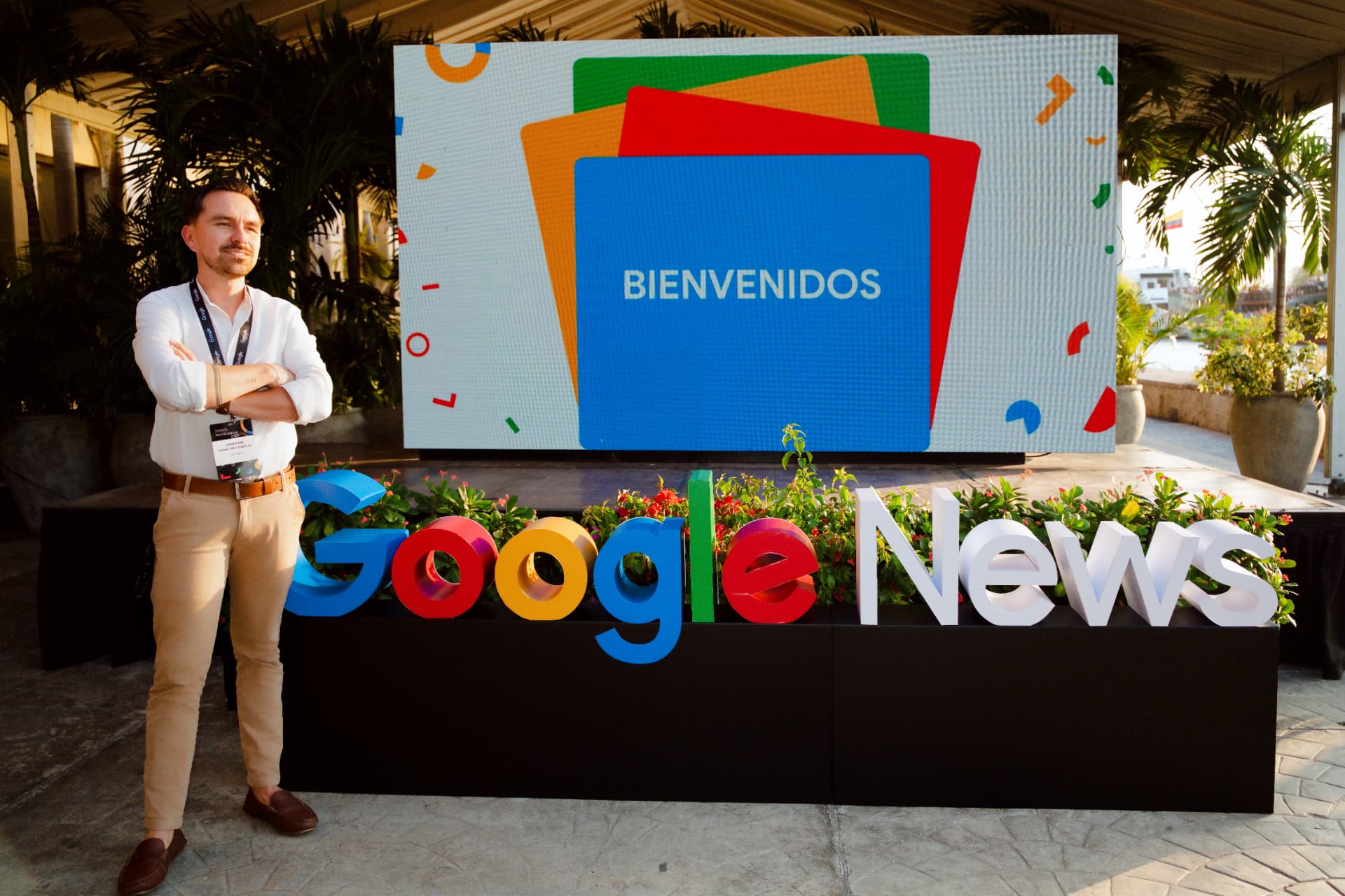 Jonathan Casallas en evento Google News